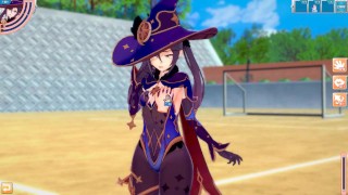 【エロゲーコイカツ！】原神 モナ3DCG巨乳アニメ動画[Hentai Game Koikatsu! Genshin Mona (Anime 3DCG Video)]