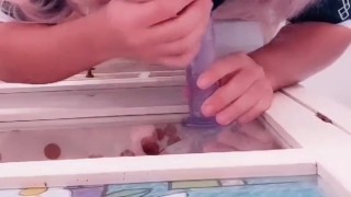 Sissy femboy makes good blowjobs