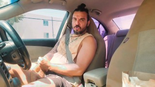 Cumming in traffic 