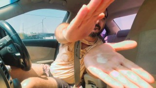 Cumming in traffic 