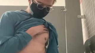 Twink Boy Jacks Off At Work