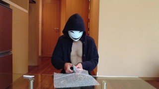 【興奮注意】プチプチオナニーでシコったら意外な結果が! !【Excitement attention】IMasturbated with Air packing Cumshot