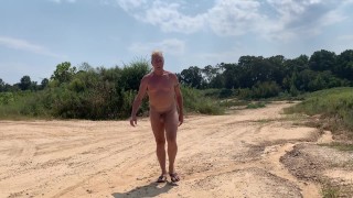 Walking around a field naked where they ride 4 wheelers. Hoped to get caught, but alas, no.