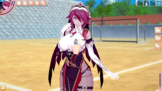 【エロゲーコイカツ！】原神 ロサリア3DCG巨乳アニメ動画[Hentai Game Koikatsu! Genshin Rosaria(Anime 3DCG Video)]
