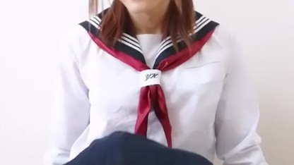 Japanese Crossdresser wearing Sailor School Girls Uniform② -FULL VID ON ONLYFANS-