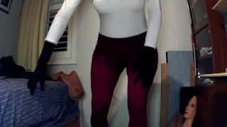 Night of Masks Part Jill! A lonely girl plays with herself and her female doll mask Jill...