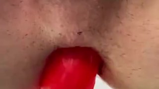 Trying my new dildo during self-isolation