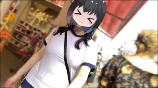 I went to Harajuku and wore gym clothes and bloomers with no bra, and ate crepes with toys on!