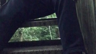 masturbation on the stairs