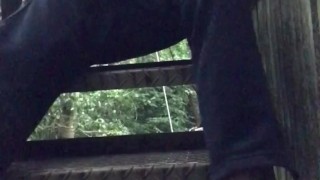 masturbation on the stairs