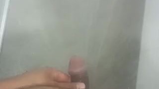 Hot water feels good on uncut dick