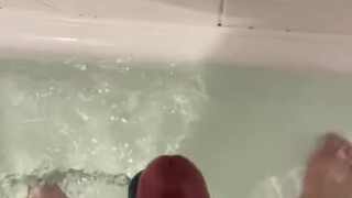 cumming with a toy