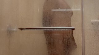 Wait here while I take a shower - but no peeking!