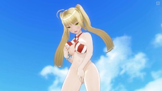 3D HENTAI Nero Claudius masturbates on the beach