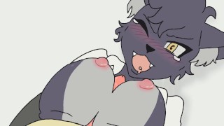 Milky Kitty and Puppy Dog (Furry Hentai Animation)