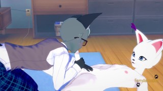 Anima Crossing Digimon - Raymon blowjob to Gatomon