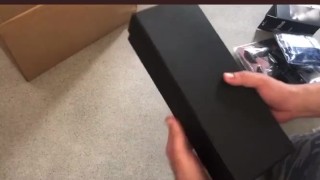 Marc McAulay unboxes his International Grabby Porn Award unboxing 