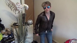 Midnight Cop Opens Up with A Stripshow at a Club in lot's of underwear to bday suit!