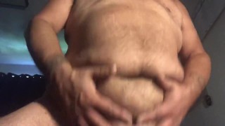 FTM bear chub rides my dildo cum hands free