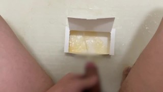 the morning yellow pee bukkake on the box