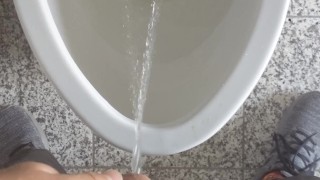 Uncut Boy Peeing in the Toilet