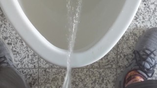 Uncut Boy Peeing in the Toilet