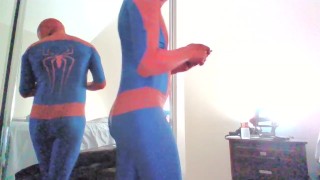 Spiderman Spandex Costume Cosplay Lycra bedroom solo.