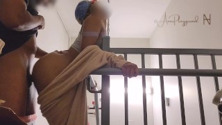 She traded me a Blowjob for Backshots. Snuck a quickie in the stairwell.