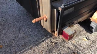 Adding some piss flavour to my favourite dildo before sucking it clean