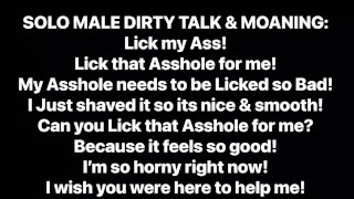 (Part 1 of 2) Dirty Talking Daddy Moans for his freshly shaved nice & smooth Asshole to be licked
