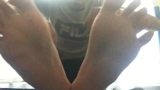 Showing my SWEATY FEET after GYM