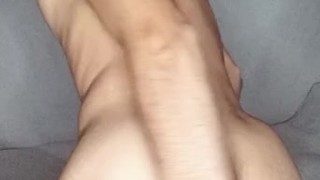 Huge Dildo, Cock Sucking, self Fisting & Jearking with my Balls in my Hole