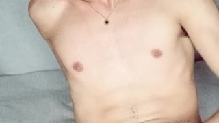 Sisy Boy in Home Cums while Riding on Dildo & Hardcore Anal