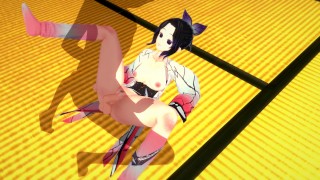 DEMON SLAYER Got pleased by horny SHINOBU KOCHO (3D HENTAI)