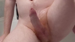 Uncut Ginger Teen Gets Covered in Piss and Cum
