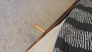 Dad Bod slides dildo in and out of his ass while mowning