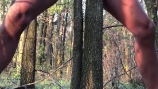 Outdoor Estin handsfree cum my Balls between two trees