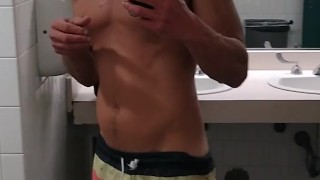 Stud takes piss on UCSB campus bathroom (again)