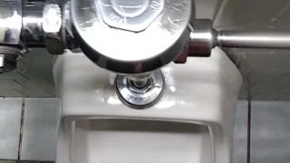 Stud takes piss on UCSB campus bathroom (again)