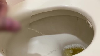 Peeing in the toilet 