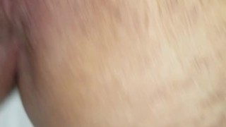 Hairy pussy bbw milf pussy taking huge BBC dildo like it's nothing.