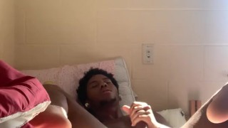 St8 Guy Jerks and plays with hole in College Dorm(CUMSHOT)(GETS CAUGHT BY ROOMMATE)