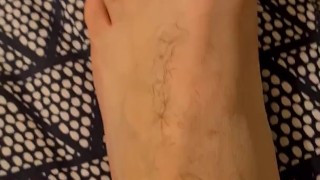 12 hour shift sweaty sock pull off showing off my male soles and toes 