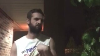 Showing Dick Outside the Hotel