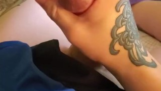 Cumming on step-bros underwear