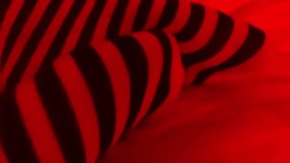 Stripped sock removal - Bare Feet in Red Light