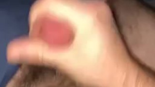 Hot solo cum shot with a hairy otter 