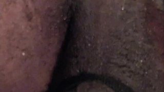 Black bbc booty getting fucked by new dildo