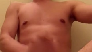 Bathroom Masturbation with Saliva