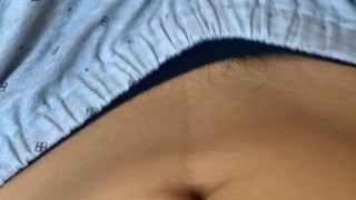 【男子高校生】3日ぶりのオナニーでおへそが精子まみれになりました